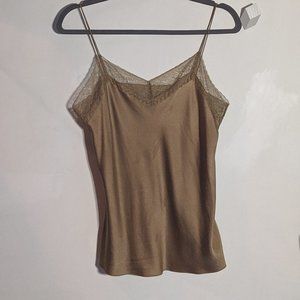 vince lace trimmed silk cami